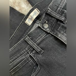 Madewell black distressed wash high rise